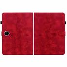 For OPPO Pad SE 11 inch Lily Embossed Leather Tablet Case(Red) - 3