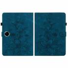 For OPPO Pad SE 11 inch Lily Embossed Leather Tablet Case(Dark Blue) - 3