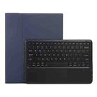 For iPad Pro 13 2024 A14B-A Detachable Ultra-Thin Bluetooth Touch Keyboard Leather Tablet Case with Pen Slot(Dark Blue) - 1