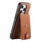 For iPhone 15 Pro Denior D14 NK Retro Pattern MagSafe Magnetic Card Holder Leather Phone Case(Brown) - 1