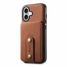 For iPhone 16 Plus Denior D14 NK Retro Pattern MagSafe Magnetic Card Holder Leather Phone Case(Brown) - 3