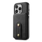 For iPhone 16 Pro Denior D14 NK Retro Pattern MagSafe Magnetic Card Holder Leather Phone Case(Black) - 3