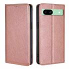 For Google Pixel 8a Gloss Oil Solid Color Magnetic Leather Phone Case(Rose Gold) - 1