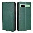 For Google Pixel 8a Gloss Oil Solid Color Magnetic Leather Phone Case(Green) - 1