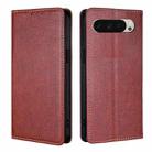 For Google Pixel 9 Gloss Oil Solid Color Magnetic Leather Phone Case(Brown) - 1