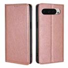 For Google Pixel 9 Gloss Oil Solid Color Magnetic Leather Phone Case(Rose Gold) - 1
