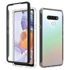 For LG Q Stylo 6 Shockproof TPU Frame + Clear PC Back Case + Front PET Screen Protector(Black) - 1