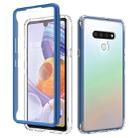 For LG Q Stylo 6 Shockproof TPU Frame + Clear PC Back Case + Front PET Screen Protector(Blue) - 1