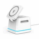 H49 3 in 1 Multi-function Magnetic Wireless Charger(White) - 1