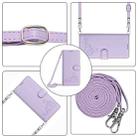 For Motorola Edge 5G UW 2022 Cat Rat Embossed Pattern RFID Leather Phone Case with Lanyard(Purple) - 1