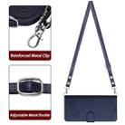 For Motorola Moto G15 Cat Rat Embossed Pattern RFID Leather Phone Case with Lanyard(Blue) - 3