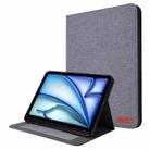 For iPad Air 11 2024 Fabric Leather Tablet Case(Grey) - 1