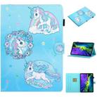 For iPad Pro 11 2024 Coloured Drawing Stitching Smart Leather Tablet Case(Unicorn) - 1