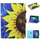 For iPad Pro 11 2024 Coloured Drawing Stitching Smart Leather Tablet Case(Sunflower) - 1