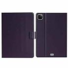 For iPad Pro 11 2024 Pure Color Smart Leather Tablet Case(Purple) - 1