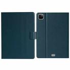 For iPad Pro 11 2024 Pure Color Smart Leather Tablet Case(Deep Green) - 1