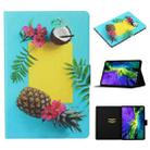 For iPad Pro 11 2024 Voltage Coloured Drawing Smart Leather Tablet Case(Pineapple) - 1