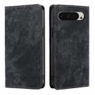 For Google Pixel 9 RFID Anti-theft Brush Magnetic Leather Phone Case(Black) - 1