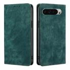 For Google Pixel 9 Pro XL RFID Anti-theft Brush Magnetic Leather Phone Case(Green) - 1