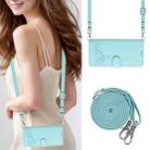 For OnePlus Nord N300 Cat Rat Embossed Pattern RFID Leather Phone Case with Lanyard(Mint Green) - 1