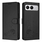 For OnePlus Nord 4 5G Cat Rat Embossed Pattern RFID Leather Phone Case with Lanyard(Black) - 2