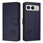 For OnePlus Nord 4 5G Cat Rat Embossed Pattern RFID Leather Phone Case with Lanyard(Blue) - 2