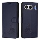 For OnePlus Nord 4 5G Global Cat Rat Embossed Pattern RFID Leather Phone Case with Lanyard(Blue) - 2