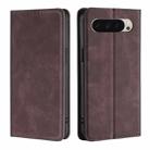 For Google Pixel 9 Skin Feel Magnetic Leather Phone Case(Dark Brown) - 1