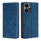 For Itel P55+ 4G Skin Feel Magnetic Leather Phone Case(Blue) - 1