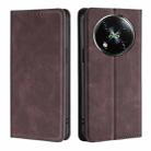 For Itel RS4 4G Skin Feel Magnetic Leather Phone Case(Dark Brown) - 1