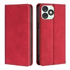 For Itel A50 4G Skin Feel Magnetic Leather Phone Case(Red) - 1