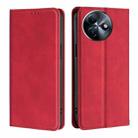 For Itel S24 4G Skin Feel Magnetic Leather Phone Case(Red) - 1