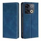 For Itel P65 Skin Feel Magnetic Leather Phone Case(Blue) - 1