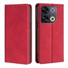 For Itel P65 Skin Feel Magnetic Leather Phone Case(Red) - 1