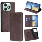 For itel A90 4G Skin Feel Magnetic Leather Phone Case(Dark Brown) - 1
