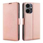 For Itel P55+ 4G Ultra-thin Voltage Side Buckle Horizontal Flip Leather Phone Case(Rose Gold) - 1