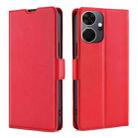 For Itel P55+ 4G Ultra-thin Voltage Side Buckle Horizontal Flip Leather Phone Case(Red) - 1