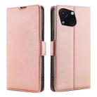 For Itel A50C 4G Ultra-thin Voltage Side Buckle Horizontal Flip Leather Phone Case(Rose Gold) - 1