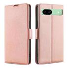 For Google Pixel 8a Ultra-thin Voltage Side Buckle Horizontal Flip Leather Phone Case(Rose Gold) - 1