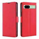 For Google Pixel 8a Ultra-thin Voltage Side Buckle Horizontal Flip Leather Phone Case(Red) - 1