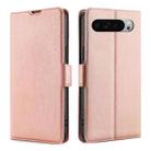 For Google Pixel 9 Pro XL Ultra-thin Voltage Side Buckle Horizontal Flip Leather Phone Case(Rose Gold) - 1