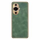 For Huawei nova 12 Lite / 12 Active Electroplating Lambskin Leather Phone Case(Green) - 1