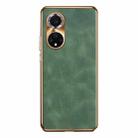 For Huawei nova 9 Pro Electroplating Lambskin Leather Phone Case(Green) - 1