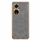 For Huawei nova 9 Pro Electroplating Lambskin Leather Phone Case(Grey) - 1