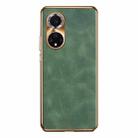 For Huawei nova 9 Electroplating Lambskin Leather Phone Case(Green) - 1