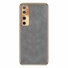 For Huawei nova 7 Pro Electroplating Lambskin Leather Phone Case(Grey) - 1