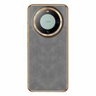 For Huawei Mate 60 Electroplating Lambskin Leather Phone Case(Grey) - 1