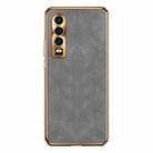 For Huawei P30 Electroplating Lambskin Leather Phone Case(Grey) - 1