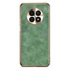 For Huawei Mate 50 Electroplating Lambskin Leather Phone Case(Green) - 1