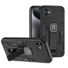 For iPhone 11 Shockproof Holder Phone Case(Black) - 1